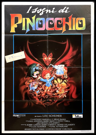 1987 * Manifesto 2F Cinema "I Sogni di Pinocchio - L. Scheimmer" Animazione (B)