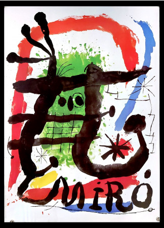 1985 * Manifesto, Poster Arte "Joan Miró - Abstract Composition" Italia (B+)