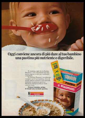 Anni ' 70  * Pubblicità Originale "Plasmon, Pastina" Italia