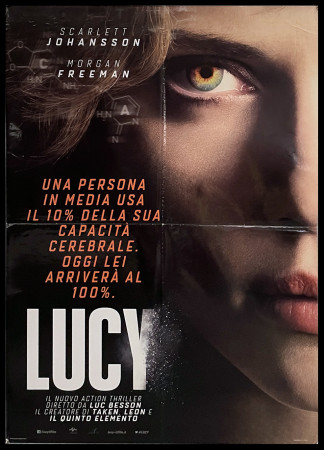2014 * Poster Soggettone Cinema "Lucy - Scarlett Johansson, Morgan Freeman"  Azione (B+)