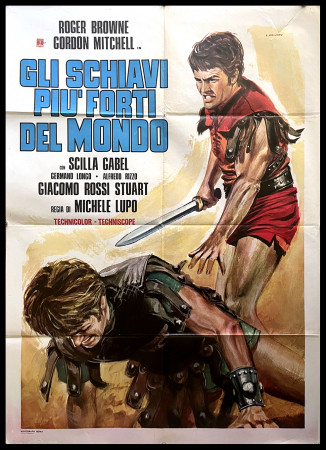 1964 * Manifesto 2F Cinema "Gli Schiavi Più Forti del Mondo - Giacomo Rossi Stuart" Avventura (C)