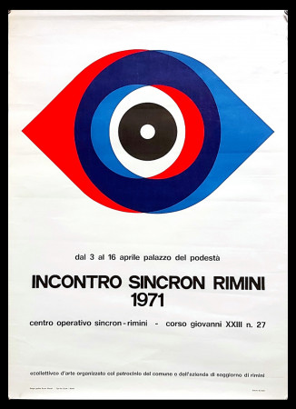 1971 * Manifesto, Poster Arte "Incontro SINCRON - Collettivo d'Arte" Rimini, Italia (B)