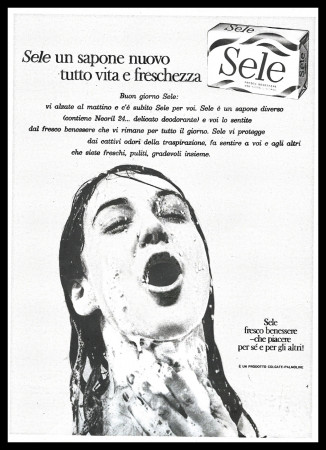 Anni ' 60  * Pubblicità Originale "Colgate-Palmolive, Sele Un Sapone Nuovo" Italia