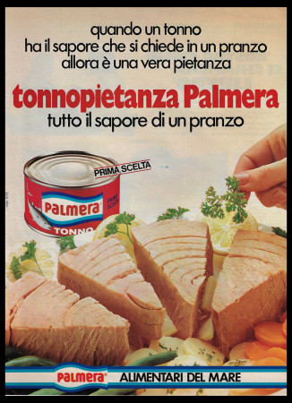 Anni ' 70  * Pubblicità Originale "Palmera, Tonnopietanza" Italia