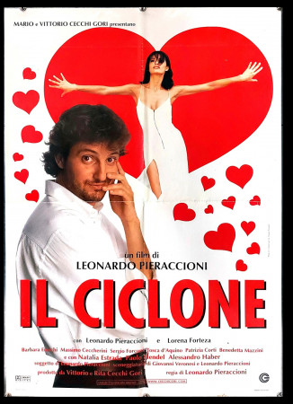 1996 * Poster Soggettone Cinema "Il Ciclone - Leonardo Pieraccioni, Lorena Forteza, Massimo Ceccherini" Commedia (B)