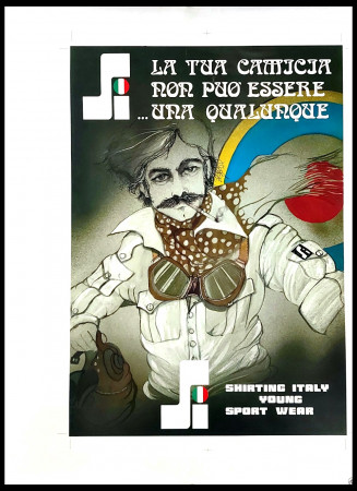 1980ca * Manifesto, Poster Originale "Shirting Italy, Young Sport Wear" Italia (B+)