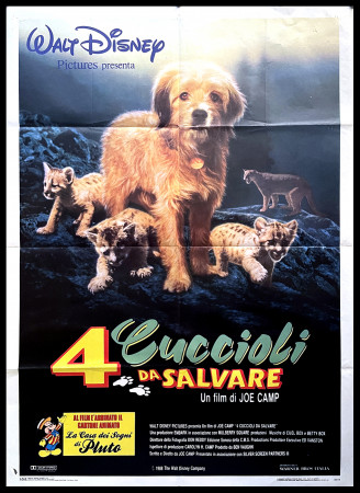 1987 * Manifesto 2F Cinema "4 Cuccioli da Salvare - Walt Disney" Avventura (B)