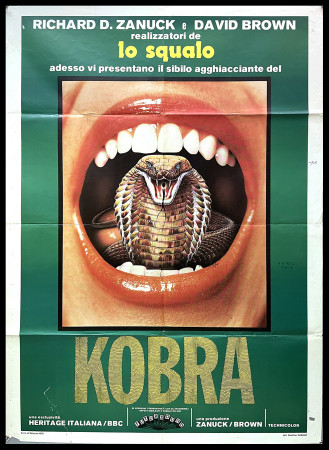 1973 * Manifesto 2F Cinema "Kobra - Dirk Benedict, Richard B. Shull" Horror (B+)