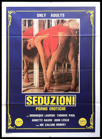 ND * Manifesto 2F Cinema "Seduzioni Porno Erotiche - Dominique Laurien, Annette Haven" Erotico (B+)