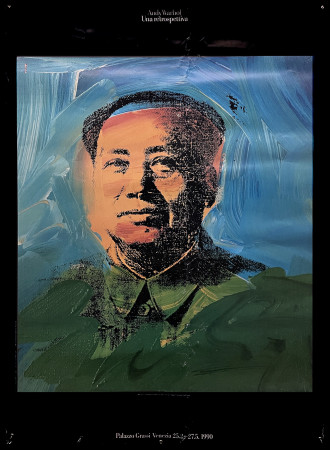 1990 * Manifesto, Poster Originale "Andy Warhol, MAO - Una Retrospettiva" Italia (B)