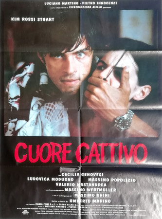 1995 * Manifesto Pubblicitario Originale "Cuore Cattivo - Kim Rossi Stuart" Non Telato