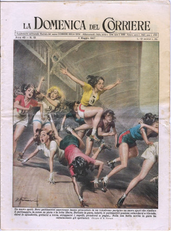 1947 * La Domenica Del Corriere (N°18) "Un Nuovo Sport - Tragedia Africana" Rivista Originale