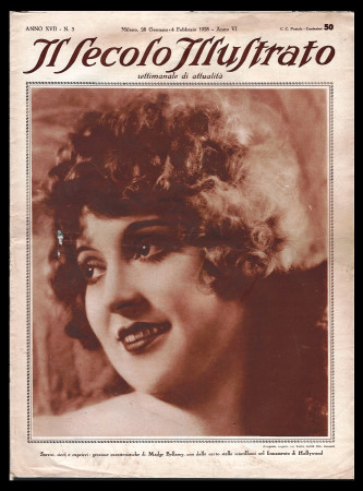 1928 * Il Secolo Illustrato (N°5) "Sorrisi Ricci e Capricci di Madge Bellamy" Rivista Originale