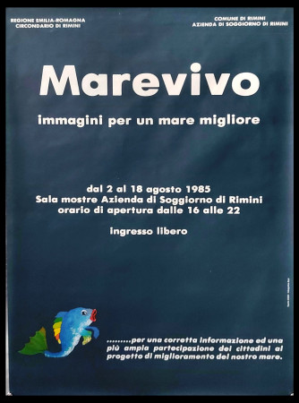 1985 * Manifesto Poster Originale "MAREVIVO, Immagini per un Mare Migliore" Italia Turismo (A-)