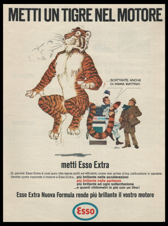 Anni ' 60  * Pubblicità Originale "Esso Metti Un Tigre, Metti Un Tigre Nel Motore" Italia