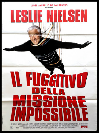 1998 * Manifesto 2F Cinema "Il Fuggitivo della Missione Impossibile - Leslie Nielsen" Comico (B+)