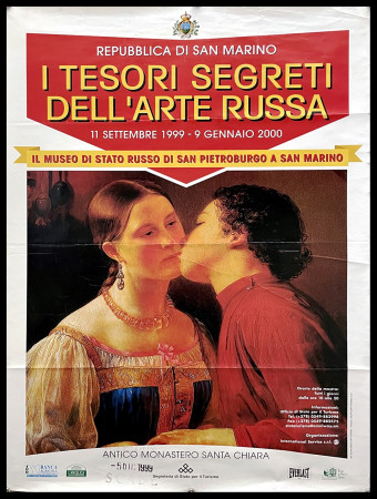1999 * Manifesto, Poster Arte "Tesori Segreti dell'Arte Russa - Museo di San Pietroburgo a San Marino" (B)