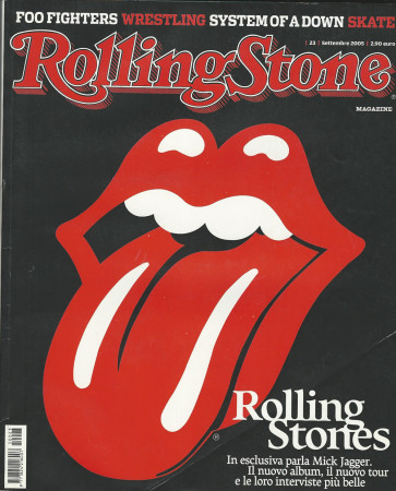 2005 (N23) * Copertina Rolling Stone Originale "Rolling Stones" in Passepartout