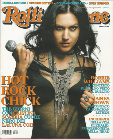 2006 (N34) * Copertina Rolling Stone Originale "Cristina Scabbia" in Passepartout