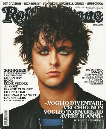 2008 (N51) * Copertina Rolling Stone Originale "Billie Joe Armstrong - Green Day" in Passepartout