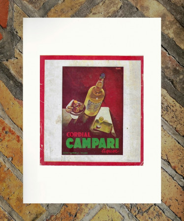 1933 * Pubblicità Originale "Campari Cordial –  NIZZOLI" in Passepartout