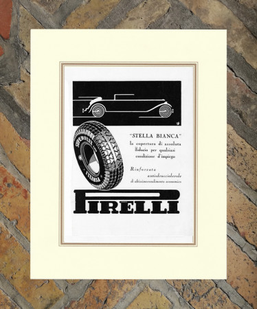 1933 * Pubblicità Originale "Pirelli – Stella Bianca" in Passepartout