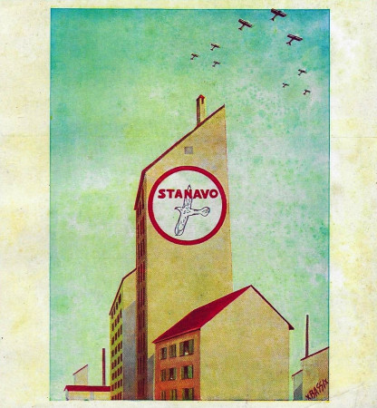 1932 * Pubblicità Originale "Stanavo - Stabilimento - BASSI" in Passepartout