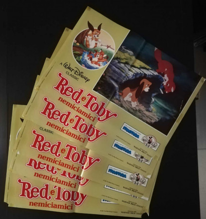 1981 * Set 5 Fotobusta "Red e Toby Nemiciamici - Walt Disney" Animazione (B-)