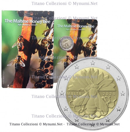 2024 * 2 Euro MALTA "Ape Mellifera Maltese - Versione 2" FDC Coincard