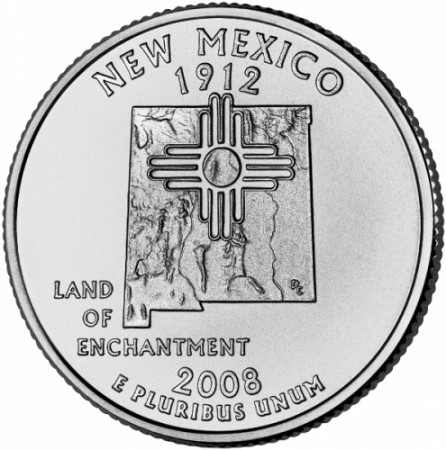 2008 * Quarto di dollaro Stati Uniti New Mexico (D)