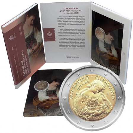 2021 * 2 Euro SAN MARINO "450° Anniversario della Nascita di Caravaggio" FDC