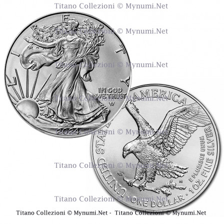 2024 * 1 Dollar Argento 1 OZ Stati Uniti "Liberty - Silver Eagle" FDC