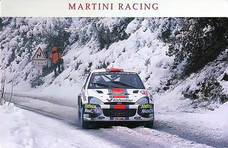 2001 * Poster Originale "Ford Focus Martini Racing, Colin Steele McRae, Neve" (A)