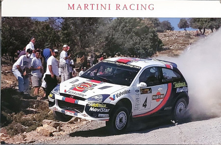 2001 * Poster Originale "Ford Focus Martini Racing, Colin Steele McRae, Ruota Alzata" (A)