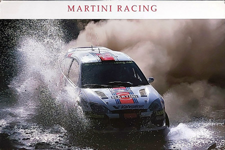 2001 * Poster Originale "Ford Focus Martini Racing, Colin Steele McRae, Guado Primo Piano" (A)