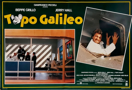 1987 * Locandina Fotobusta "Topo Galileo - Beppe Grillo, Athina Cenci" Commedia (A-)