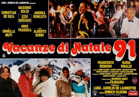 1991 * Locandina Fotobusta "Vacanze di Natale '91 - Christian De Sica, Massimo Boldi" Commedia (A-)