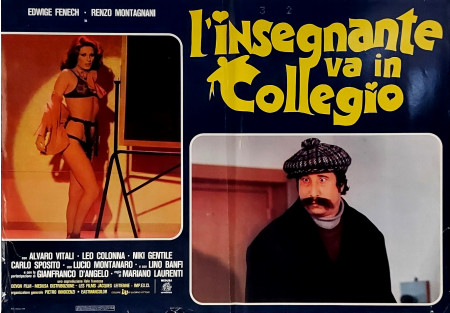 1978 * Locandina Fotobusta "L'Insegnante Va in Collegio - Edwige Fenech, Lino Banfi" Erotico (B)
