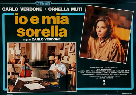 1987 * Locandina Fotobusta "Io E Mia Sorella - Carlo Verdone, Ornella Muti" Commedia (A-)