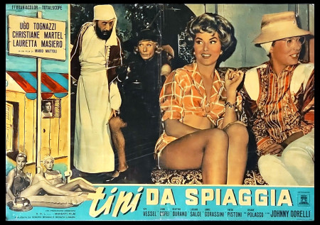 1959 * Locandina Fotobusta "Tipi da Spiaggia - Ugo Tognazzi, Johnny Dorelli" Commedia (B)