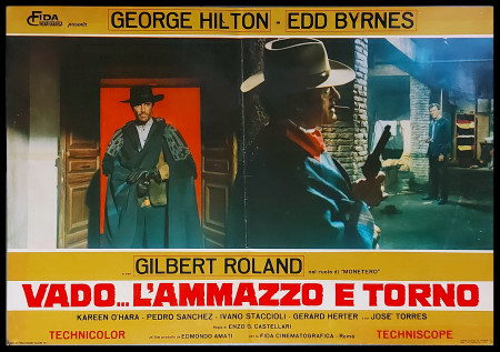1967 * Locandina Fotobusta "Vado...l'Ammazzo E Torno - George Hilton, Edd Byrnes" Western (B)