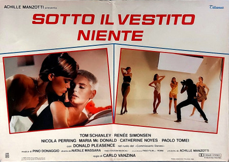 1985 * Locandina Fotobusta "Sotto Il Vestito Niente - Donald Pleasence, Anna Galiena" Giallo (B)