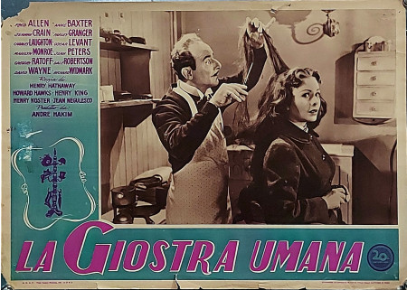 1952 * Locandina Fotobusta "La Giostra Umana - Marilyn Monroe, Anne Baxter, Richard Widmark" Commedia (B-)