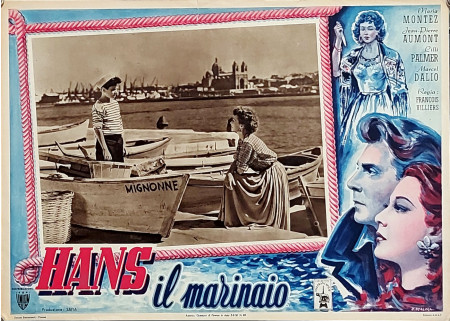 1950 * Locandina Fotobusta "Hans il Marinaio - Maria Montez, Jean-Pierre Aumont, Lilli Palmer" Drammatico (B)