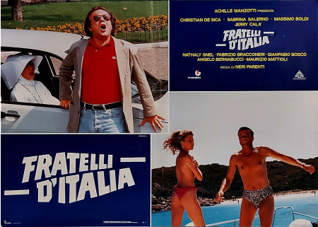 1989 * Locandina Fotobusta "Fratelli d'Italia - Jerry Calà, Christian De Sica" Commedia (B+)