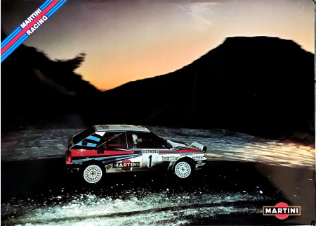 1989 * Poster Originale "Lancia Delta Martini Racing , Bruno Saby, Rallye de Monte-Carlo" (A)