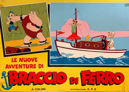 1974 * Locandina Fotobusta "Le Nuove Avventure di Braccio di Ferro - Jack Mercer, Allan Melvin" Animazione (B)