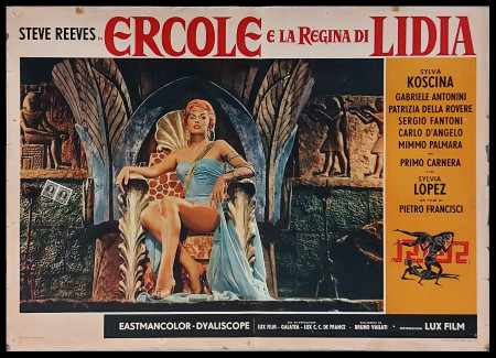 1958 * Locandina Fotobusta "Ercole E La Regina di Lidia - Sylva Koscina, Steve Reeves" Mitologico (B-)