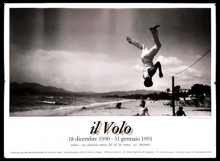 1990 * Manifesto Poster Arte "J.H. Lartigue 1927 Mai Cannes - Il Volo, Roma" Italia (A-)