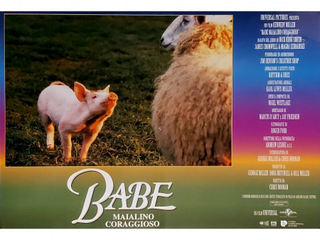 1995 * Locandina Fotobusta "Babe - Maialino Coraggioso - James Cromwell, Magda Szubanski" Fantastico (B+)